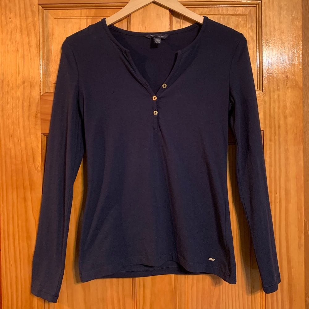 Tommy Hilfiger V-Neck Long Sleeve Shirt